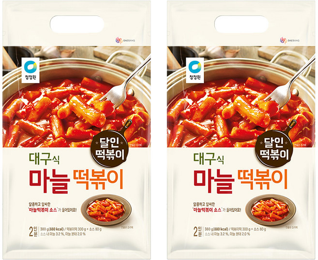 청정원 마늘 떡볶이, 380g, 2개