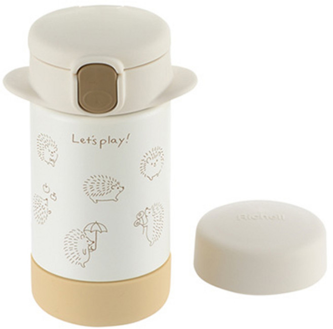 릿첼 2way 스테인리스 빨대컵, 아이보리, 1개, 160ml