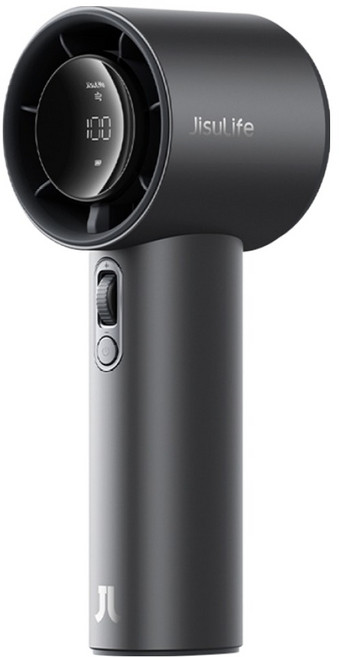 지수라이프 BLDC LED 미니 휴대용 무선 선풍기, Handheld Fan Pro1 S, 다크그레이