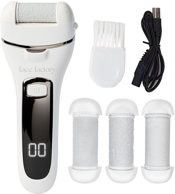 페이스팩토리 UV 충전형 전동 발각질제거기, FF-17, 혼합색상