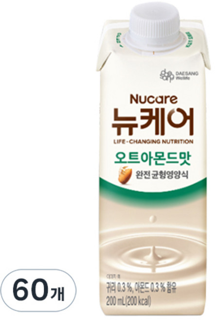 뉴케어 정품 오트아몬드맛 완전균형영양식, 200ml, 60개