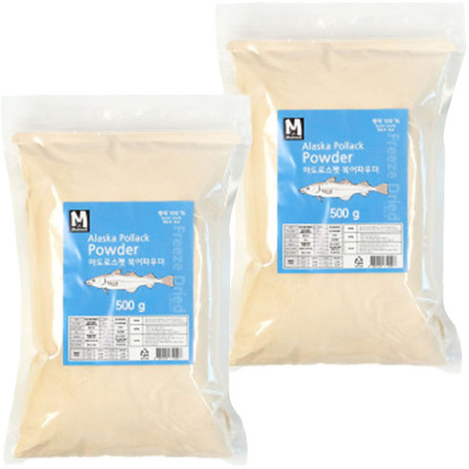 마도로스펫 강아지 북어파우더, 북어, 500g, 2개