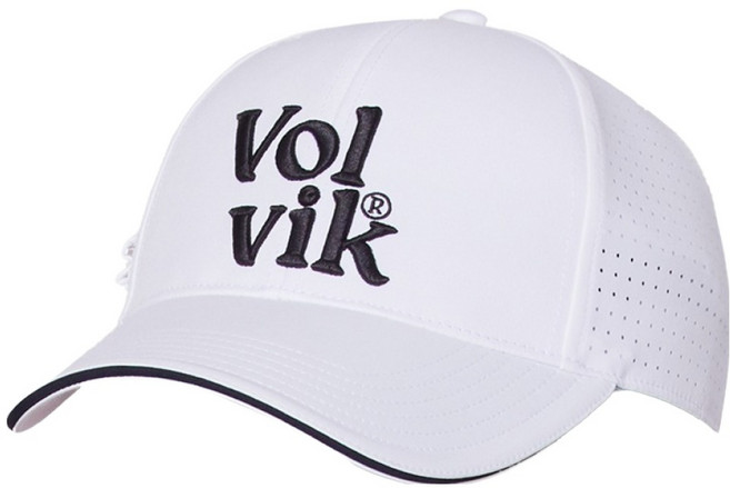 볼빅 레터링 볼캡 남녀공용 골프모자, 화이트, 1개
