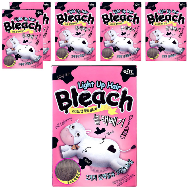 eZn 라이트업 헤어블리치 블랙빼기 탈색제, 160g, 6개