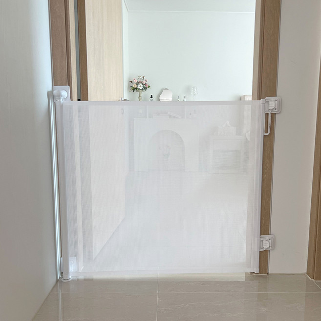 커들 스마트 스크린 영유아 안전문, 화이트