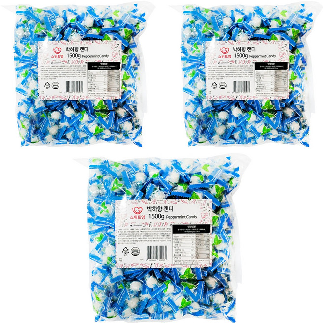 스위트영 박하향 캔디, 1.5kg, 3개