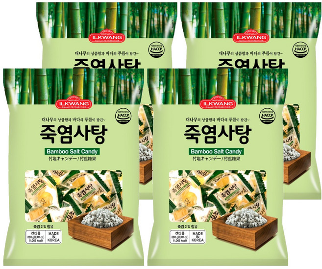 일광제과 죽염 사탕, 280g, 4개