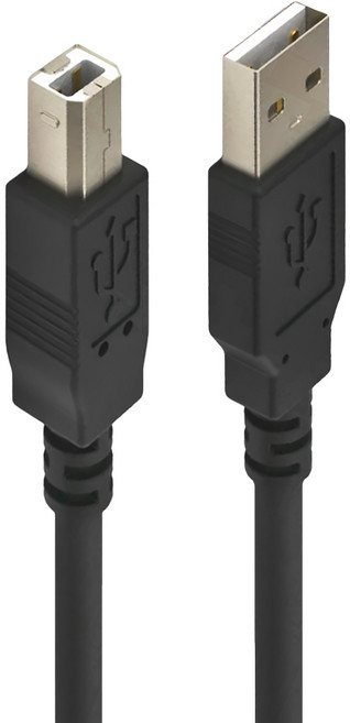 POLYWELL 寶利威爾 USB-A-USB-B傳輸線 PW15-W45-M653, 1條, 3m, 黑色
