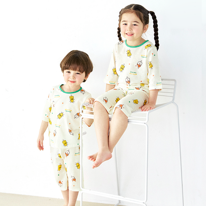 Maykids 兒童Smile Ice七分袖變色室內服上下裝套裝