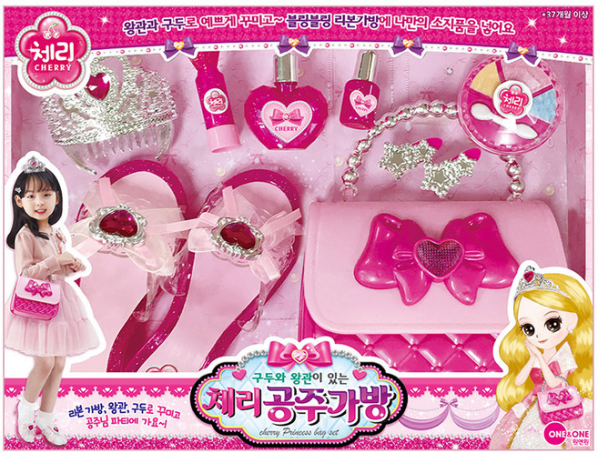 원앤원 체리 공주가방 화장놀이세트, 혼합색상, 1개