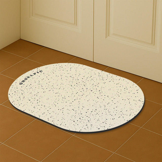 오셀픽 오브제 빨아쓰는 규조토 발매트, 크림