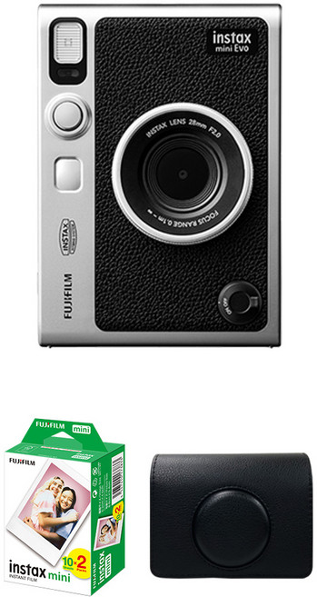 인스탁스 mini EVO 즉석카메라 FI019 풀패키지 세트, FI019(블랙), 1세트