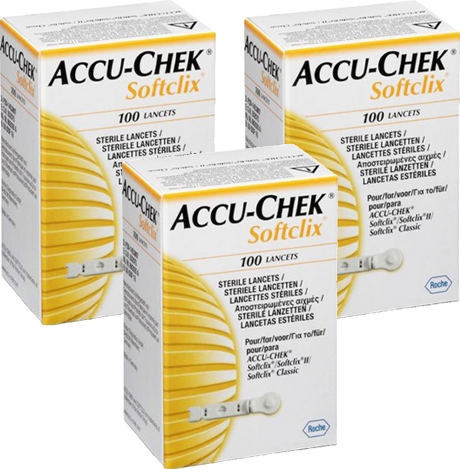 아큐첵 소프트클릭스 일회용자동렌싯, 3개, 100개입