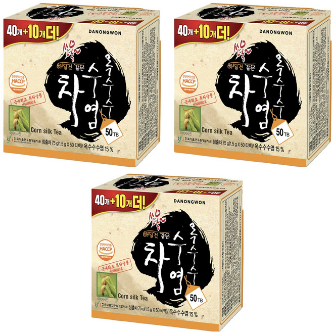 Danongwon 玉米鬚茶茶包, 1.5g, 50包, 3盒
