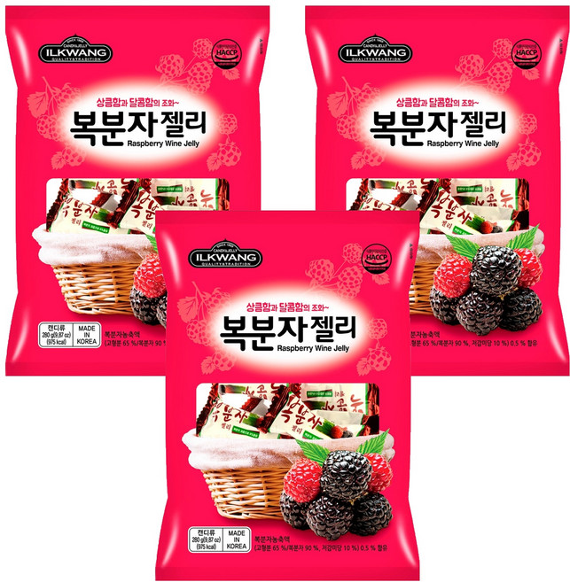 일광제과 복분자젤리, 280g, 3개