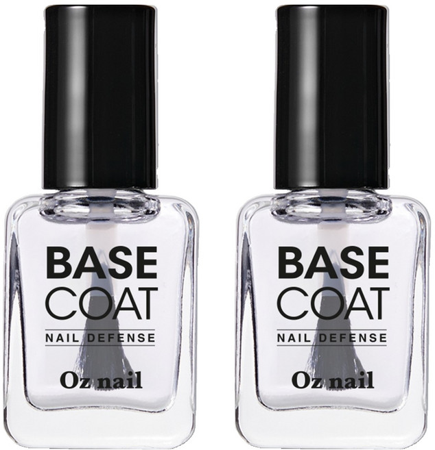 오즈네일 디펜스 네일 베이스 코트, 8ml, 투명, 2개