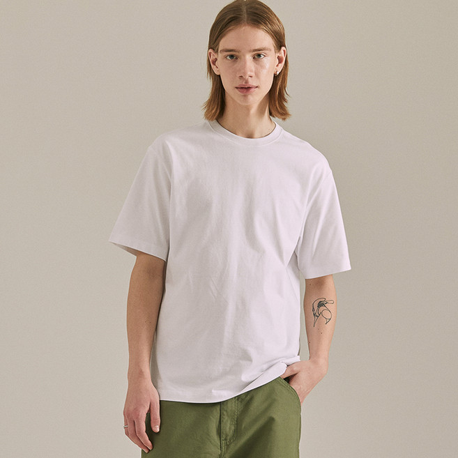 베이직하우스 남녀공용 소로나 반팔 티셔츠 LYTS3102