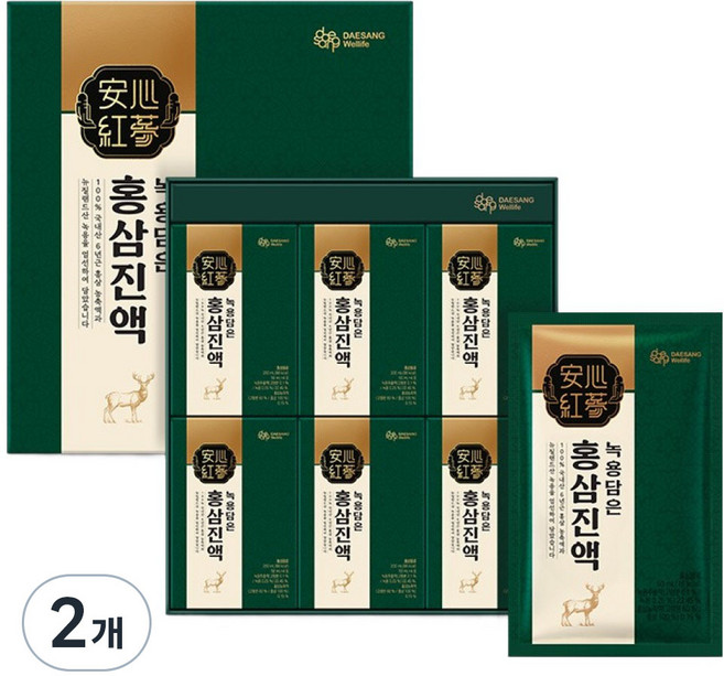 DAESANG Wellife 含鹿茸的紅參真液, 2個, 24冊