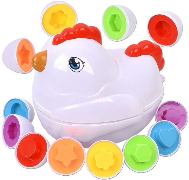 꼬꼬맘 피팅에그 달걀나르기 모양맞추기, 도형, 1세트