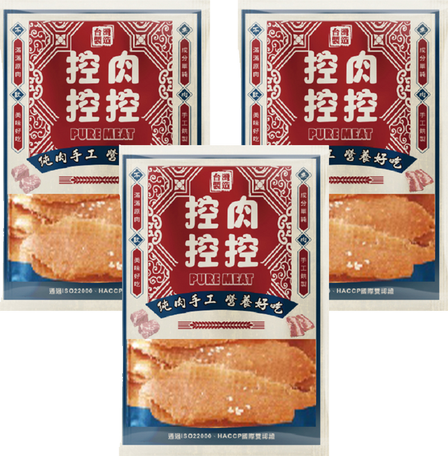 控肉控控 寵物肉乾, 芝麻蜜汁雞柳條, 80g, 3包