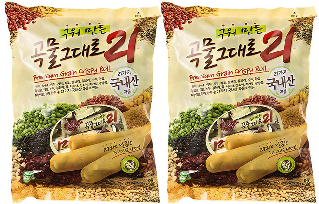 곡물그대로21 크리스피롤, 650g, 2개