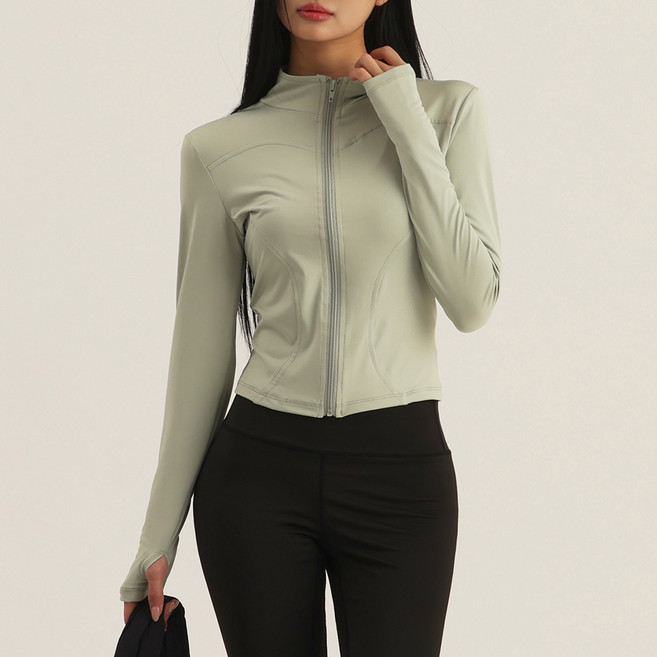 엘쏘 여성용 슬림핏 래쉬가드 스윔웨어 핑거홀 긴팔 집업