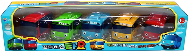 꼬마버스타요 자동차 5종 세트, 혼합색상, 1개