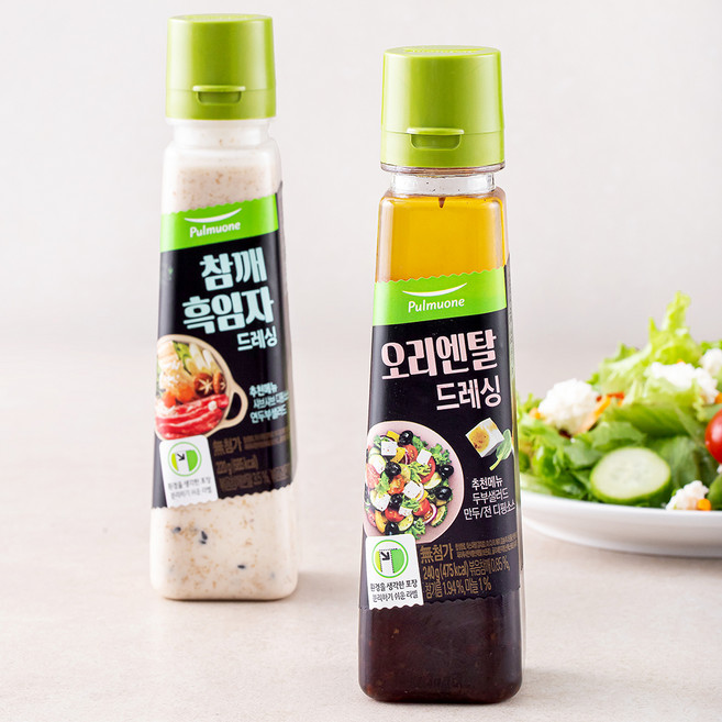풀무원 드레싱 오리엔탈 240g + 참깨흑임자 220g, 460g, 1세트