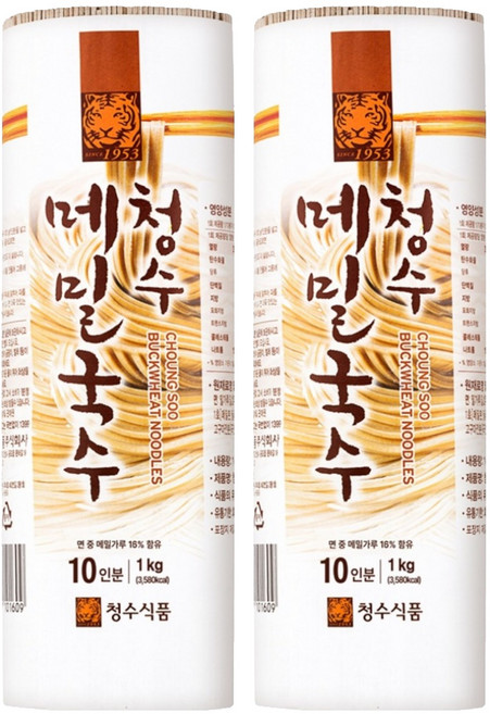 청수식품 메밀국수, 1kg, 2개