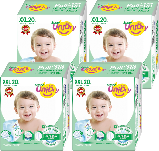 UniDry 優力寶 優力褲/尿布 15~25kg, 2XL, 80片