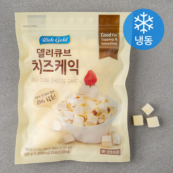리치골드 델리큐브 치즈케익 (냉동), 430g, 1개입, 1개