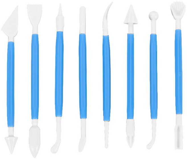 점토도구 만들기 점토칼 세트 블루, 8개입