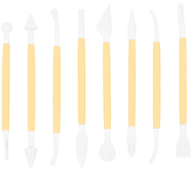 점토도구 만들기 점토칼 세트 옐로우, 8개입