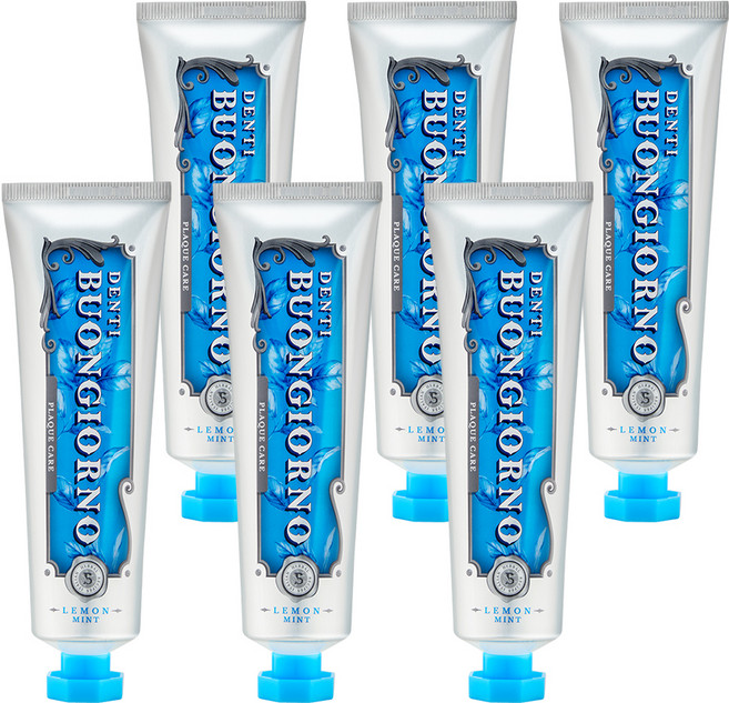 덴티본조르노 치석케어치약 레몬민트향, 100g, 1개입, 6개