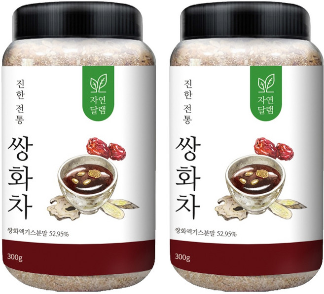 자연달램 진한 전통 쌍화차 분말, 300g, 2개