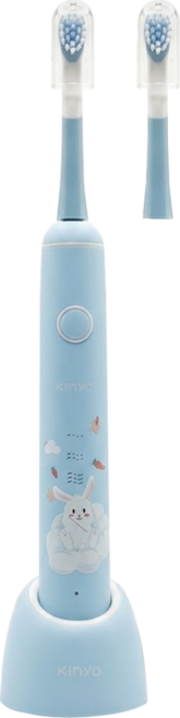 Kinyo 兒童音波電動牙刷 附刷頭 2個, ETB520BU, 藍色, 1組