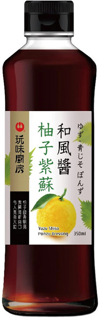 萬家香 玩味廚房 柚子紫蘇和風醬 無油配方, 350ml, 1瓶