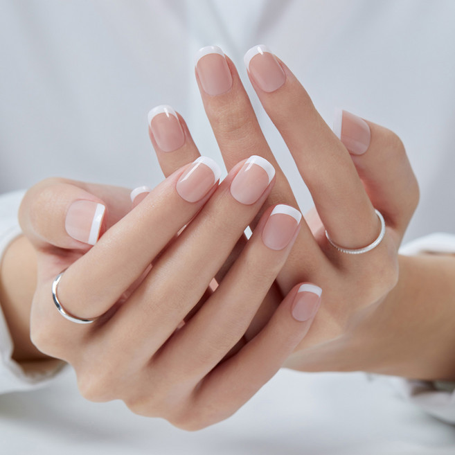 데싱디바 매직프레스 네일팁 세트, 에센셜 프렌치, 1개