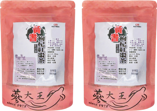 蔘大王 黃耆安迪茶包, 6g, 10個, 2包