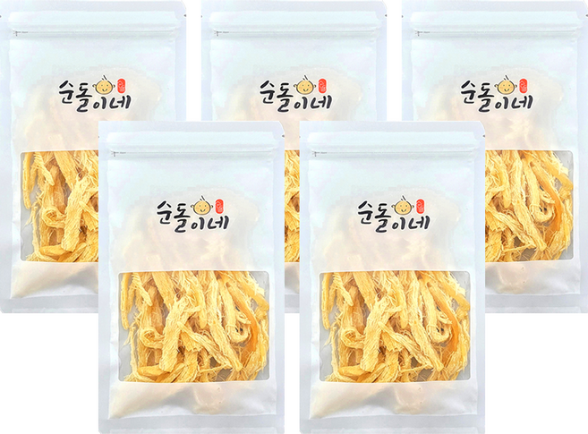 순돌이네 땅콩버터 오징어채, 5개, 100g