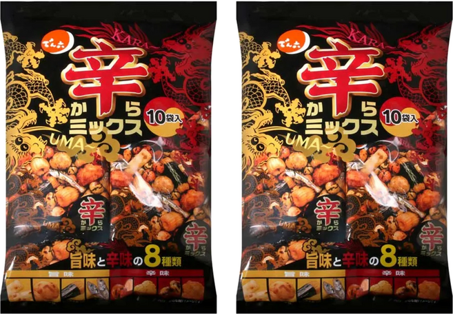 DENROKU 傳六 辣味什錦豆果子, 260g, 2袋