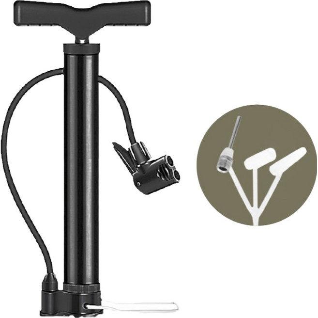 PAL-E 미니 t형 휴대용 펌프, 블랙, 1개