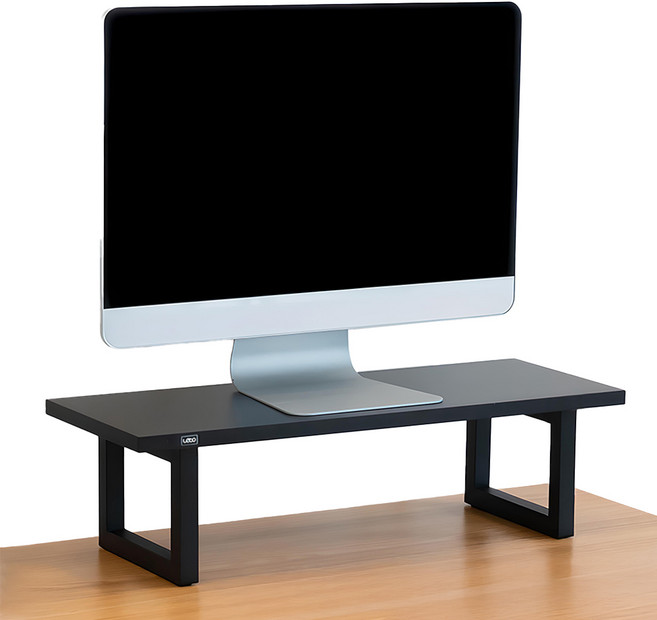 레토 높이 15cm 우드 메탈 모니터 받침대 LMS-PB10, 블랙, 1개