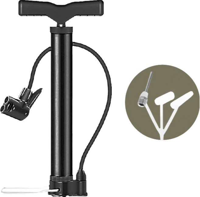 PAL-E 휴대용 자전거 펌프, 블랙, 1개