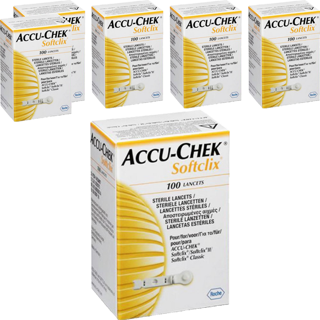 아큐첵 소프트클릭스 일회용자동렌싯, 6개, 100개입