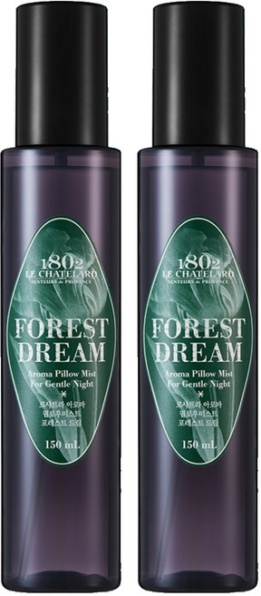 1802 LE CHATELARD 香氛枕頭噴霧 織物除臭劑 森林之夢 正裝, 150ml, 2個