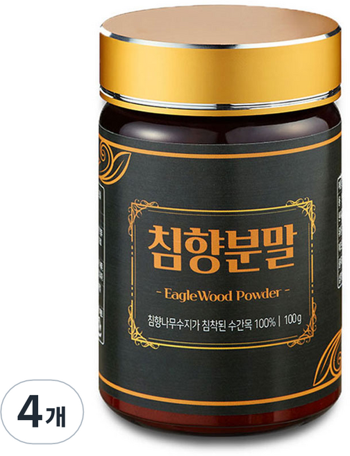 건강중심 침향가루, 4개, 100g