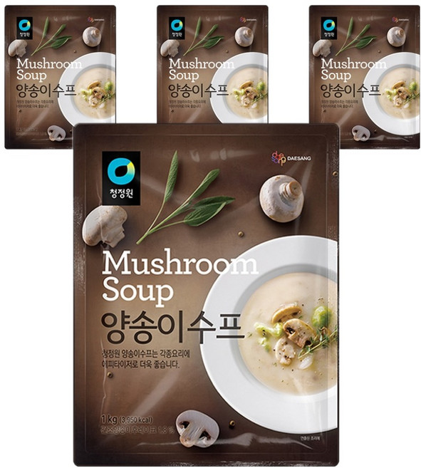 청정원 양송이수프, 1kg, 4개