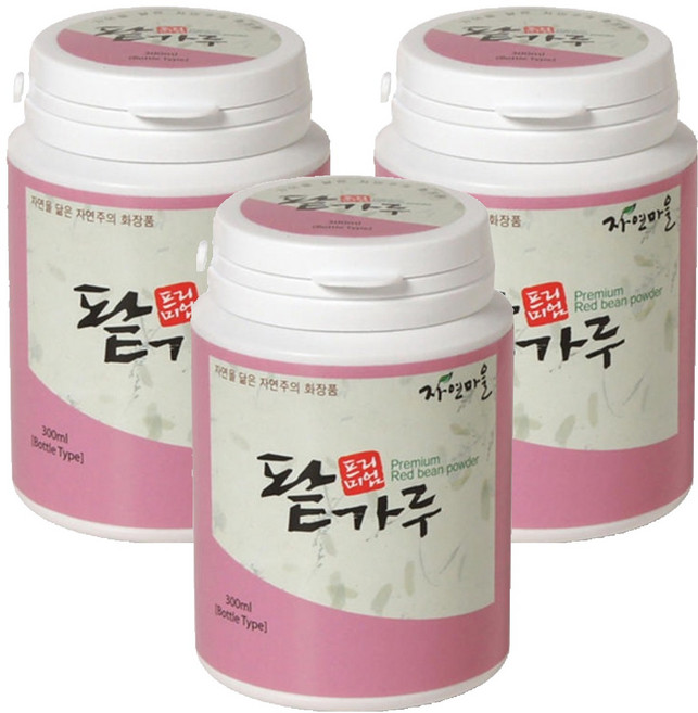 Jayeonmaeul 프리미엄 팥가루 워시오프 팩, 1개입, 3개