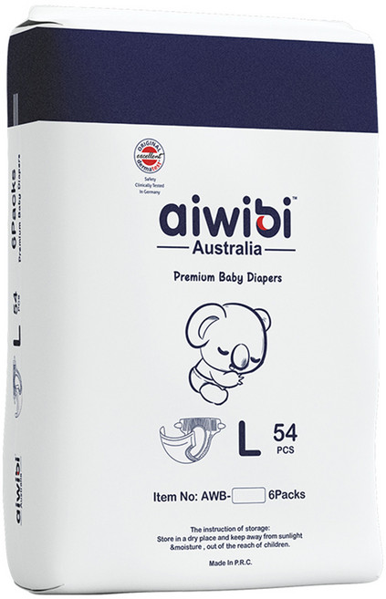 aiwibi 愛薇彼 零觸感瞬吸黏貼型尿布 9~14kg, L, 324片